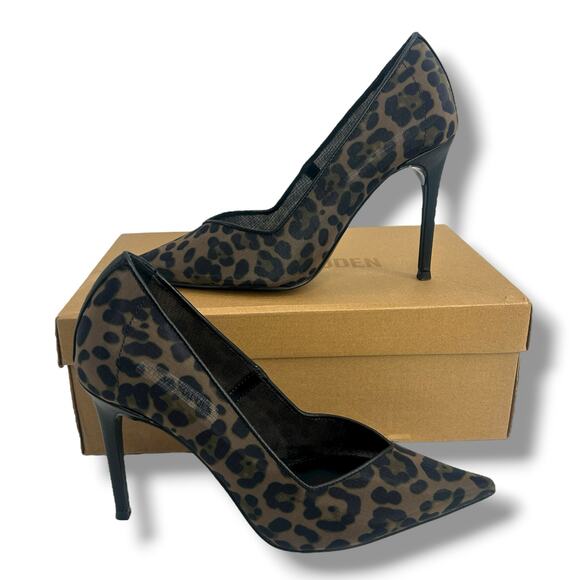 NEW Steve Madden Leopard Mesh Raz Heels Size 7 Cheetah Stiletto High REVOLVE NWT - Picture 5 of 13